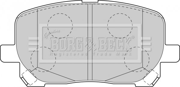 BORG & BECK Piduriklotsi komplekt,ketaspidur BBP1837